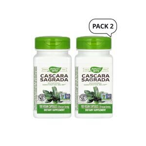 Nature'S Way Cascara Sagrada Bark - 100 Vegan Capsules - Pack 2